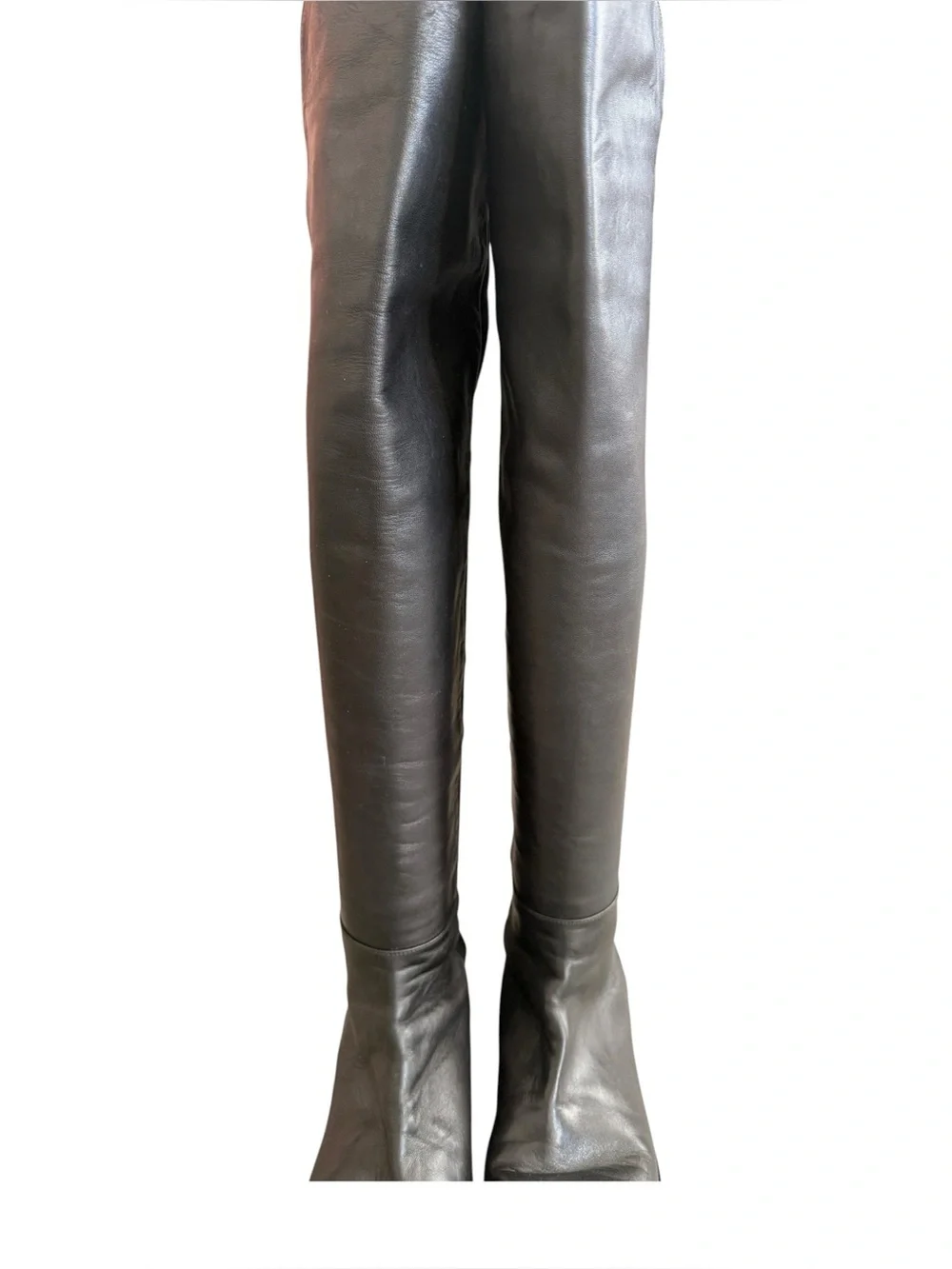Stuart Weitzman Over-the-Knee Leather Boots in Black